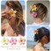ANEESAA6 Pack Flower Hair Clips for Women and Girls Preppy Flower Claw Clips Hawaiian Plumeria Hair Clips for Thin Hair Large Cute Flower Hair Clips for Thick Hair