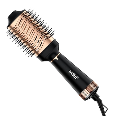 Hair Dryer Brush 4in1 Blow Dryer Brush for Hair Styler 1200W Ceramic Tourmaline Negative Ion Hot Air Brushes for Drying Straightening Curling and Voluming Black