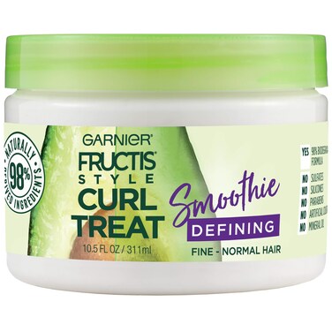 GarnierFructis Style Curl Treat Defining Smoothie for Fine to Normal Curly Hair 105 Ounce Jar