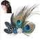 Hair Clip Cute Peacock Feather with Rhinestones Charming Peacock Headpiece Feather Hair Accessories for Women Weddings Parties Halloween Set of 2