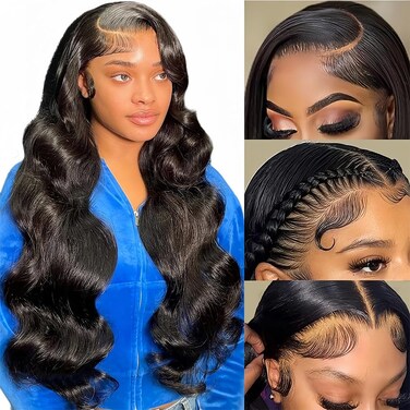 26 Inch 13x4 HD Lace Front Wigs Human Hair 180 Density Body Wave Lace Front Wigs Human Hair Pre Plucked 13x4 Hd Lace Frontal Wigs Human Hair Hd Lace Front Wigs for Black Women Human Hair