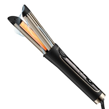 INFINITIPRO BY CONAIR Cool Air Curling Iron Protects Against Damage and Locks in Style for Effortless Long Lasting Curls  Waves Black