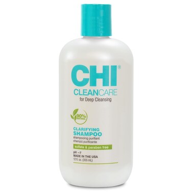 CHI CleanCare Clarifying Shampoo Deeply Cleanses Hair  Scalp Removes Build Up  Restores Moisture To Hair Sulfate Paraben  CrueltyFree 12 Oz