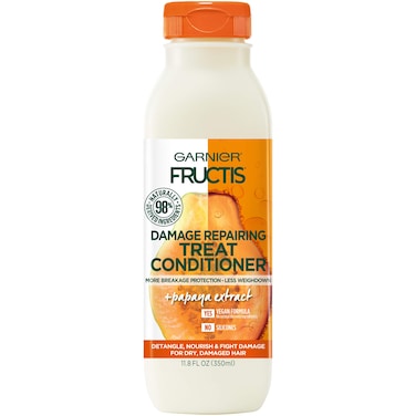 GarnierFructis Damage Repairing Treat Conditioner 98 Naturally Derived Ingredients Papaya Nourish Dry Damaged Hair 118 Fl Oz