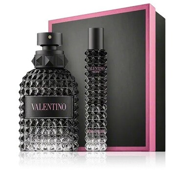 Valentino Uomo Born in Roma 2Piece Travel Gift Set For Men 34 Oz Eau De Toilette Spray  050 Oz Travel Spray