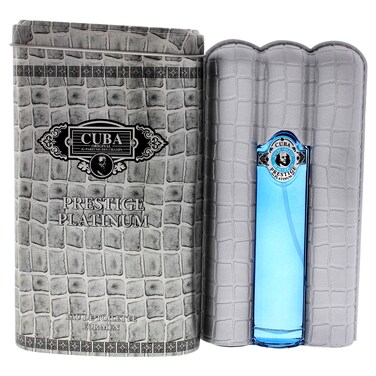 Cuba Original by Parfums Des Champs Prestige Platinum by Cuba 3 oz Eau De Toilette Spray for Men CUBPRPM0009002