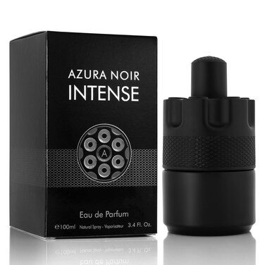 Azura Noir Intense EDP 34 fl Oz Top Notes of Cardamom Green  Earthy  Sugary Toffee Milky Undertone  Base Scent of Bourbon Vanilla  Vetiver  Long Lasting Fragrance  Elegant 100ml Bottle