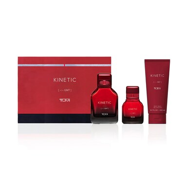 TUMI KINETIC  GMT  Spicy Cologne for Men with Smoky  Woody Notes  34 oz  10 oz Eau de Parfum 67 oz Body Wash