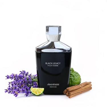 Black Legacy Pour Homme Eau De Toilette for Men 34 Fl Oz  100ml with Sandalwood Lavender  Bergamot Notes  Long Lasting and Luxury Fragrance