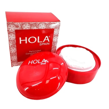 Hola Spain Skin Petal Body Talc Dusting Powder  Puff 4 oz
