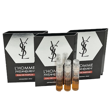 YVES SAINT LAURENTSample Perfume MEN YSL Men Sample Perfume LHomme EDP Spray Trial Size Partially Filled Vials 12 ml  004 fl oz set of 3