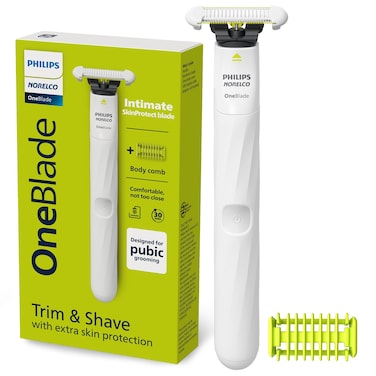 Philips Norelco OneBlade Unisex Intimate Pubic  Personal Body Groomer  Trimmer for Women  Men QP192470