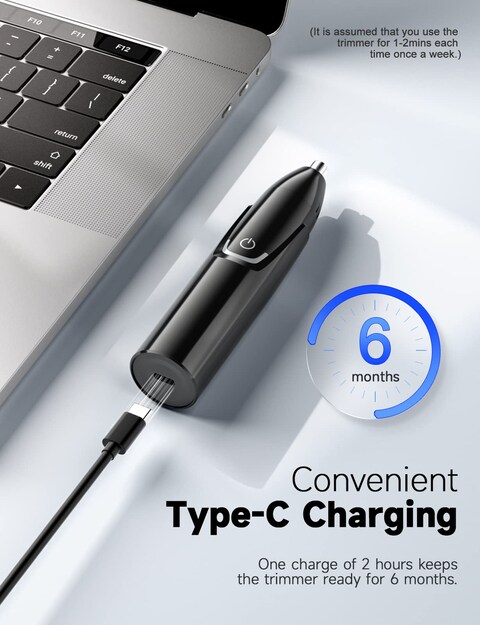 ZORAMIRechargeable Ear and Nose Hair Trimmer  2024 Professional Painless Eyebrow  Facial Hair Trimmer for Men Women Powerful Motor and DualEdge Blades for Smoother Cutting Black