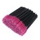 G2PLUS 100PCS Disposable Eyelash Brushes Mascara Wands Applicator Makeup Kits Eyelash Spoolies Brushes for Eyelash Extensions and Eyebrows Rose