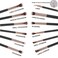 MSQ Eye Makeup Brushes 12pcs Rose Gold Eyeshadow Makeup Brushes Set with Soft Synthetic Hairs  Real Wood Handle for Eyeshadow Eyebrow Eyeliner Blendingwithout bag