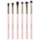 Eye Makeup Brush Set 6 Pcs Professional Blending Eyeshadow Makeup Brushes for Concealer Eyebrows Eyeliner Soft Hairs  Wood Handle