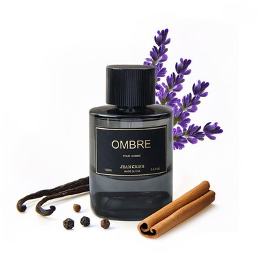 Ombre Pour Homme Eau De Parfume for Men 34 Fl Oz  100ml with Lavender Cardamom  Black Vanilla Husk Notes  Long Lasting and Luxury Fragrance