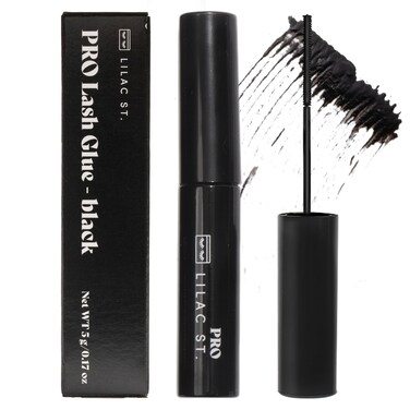Lilac St  PRO Lash Glue Black  Lash Cluster Glue  Quick Dry Formula  Mini Mascara Wand Applicator  Strong  Flexible Hold  Waterproof  Sensitive Eyes Safe  Cruelty Free Vegan Women Founded