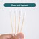 MONCOM Cotton Swabs 500 Count Double Round Thick Tips  Biodegradable EcoFriendly Strong Wooden Sticks Cotton Swabs For Ears  Firm Qtips cotton swabs  Natural Cotton Buds 3 inch One Small box