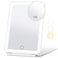 Rechargeable Makeup Mirror for Travel Vanity Mirror with 80LEDs 3 Color Light 2000mAh Battery Portable Ultra Slim Lighted Mirror Travel Essential