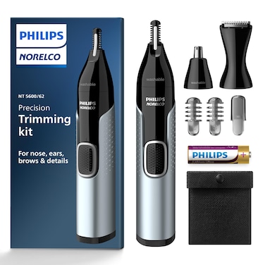 Philips Norelco Nose Trimmer 5000 for Nose Ears Eyebrows Trimming Kit NT560062