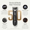 MANSCAPED The Lawn Mower 50 Ultra Groin  Body Hair Trimmer  DualHead SkinSafe Trimmer  Foil Blades Waterproof WetDry Groomer USBC Rechargeable with Travel Case Mens Ball Shaver Black