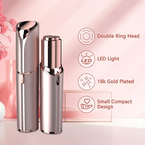 EVIEYEVIEY Facial Hair Remover for Women  as Seen on TV Painless Face Shaver  Electric Hair Removal Device for Face Lips Peach Fuzz with Light Rose Gold