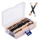 Cuttte120PCS Disposable Dual Sides Eye Shadow Sponge Applicators with Container 244 Length Eyeshadow Brushes Makeup Applicator