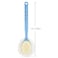 Shower Body Brush with Bristles and LoofahBack Scrubber Bath Mesh Sponge with Curved Long Handle for Skin Exfoliating Bath Massage Bristles Suitable for Wet or Dry Men and Women Blue