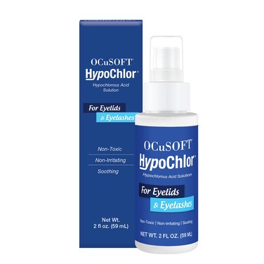 OCuSOFT HypoChlor Spray  NonIrritating Hypochlorous Acid Spray  Eyelid Cleanser Solution to Remove Oil  Debris 2 fl oz