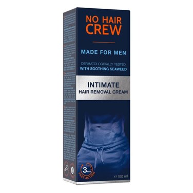NO HAIR CREWIntimatePrivate At Home Hair Removal Cream for Men  Painless Flawless Soothing Depilatory for Unwanted Coarse Male Body Hair 100ml
