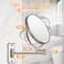 Wall Mounted Makeup Mirror  10x Magnification 8 TwoSided Swivel Extendable Bathroom Mirror Nickel Finish