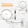 Wall Mounted Makeup Mirror  10x Magnification 8 TwoSided Swivel Extendable Bathroom Mirror Nickel Finish
