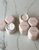 CadenceTravel Containers  Daily Routine Capsule Set  Magnetic Travel Capsules  For Shampoo Conditioner Body Wash Pills and More  4 Flex Mediums 132oz  3 Flex Smalls 056oz  Petal