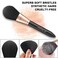 OMANIAC Makeup Brush Set Professional 12 Pearlescent Wood Handle Makeup Brushes Premium CrueltyFree Synthetic Fiber Hair Travel Make up Brushes Set with Case Black