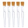 Facial Mask Brush Makeup Brushes Cosmetic Tools with Clear Plastic Handle 5 Pack Silver with Yellow Brush