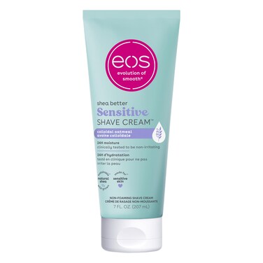 eos Shea Better Sensitive Shaving Cream Womens Shave Cream FragranceFree Skin Care and Lotion with Colloidal Oatmeal 24Hour Hydration 7 fl oz
