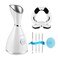 GETANYE Nano Ionic Face Steamer  10X Penetration for Facial Unclogs Pores Moisturizing Spa Humidifier with Free Blackhead Remover Kit Hair Band Face Brush