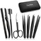 Exquisite Eyebrow Kit  8 in 1  Eyebrow Tweezer Kit 4 PCs  Eyebrow Shaping Kit  Multipurpose Eyebrow Grooming kit  Eyebrow Razor Eyebrow Brush and Comb Pencil Eyebrow Scissors in Padded Case