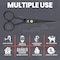 Beard Scissors for Men A Complete Set of Grooming Scissors Men 1 Mustache Comb  1 Beard Grooming Comb in a Carrying Pouch Perfect Mustache Scissors Mens Facial Hair Scissors