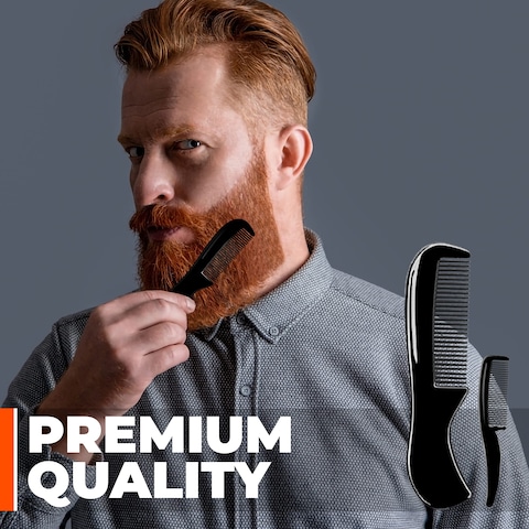 Beard Scissors for Men A Complete Set of Grooming Scissors Men 1 Mustache Comb  1 Beard Grooming Comb in a Carrying Pouch Perfect Mustache Scissors Mens Facial Hair Scissors