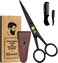 Beard Scissors for Men A Complete Set of Grooming Scissors Men 1 Mustache Comb  1 Beard Grooming Comb in a Carrying Pouch Perfect Mustache Scissors Mens Facial Hair Scissors