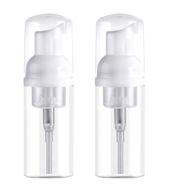 Foam Pump Bottle Travel Size Mousse Foaming Soap Dispensers Small Mini Clear Plastic Empty Refillable Containers 17 oz 2 Pack