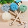4 Pack Large Bath Puff Loofah Sponge With Long Handle Shower Loofah Bath Body Back Brush Spa Brush for Women and Men4 Color