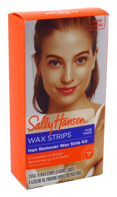 Sally Hansen Hair Remover Wax Strip Kit For Face Pack of 2