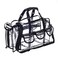 Professional Clear PVC Makeup Kits Organizer Make up Set Bag MUA Carry All Artist Transparent Vinyl Travel Cosmetic Bag with 6 External Pockets  Tissue Holder