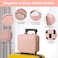 MocadoTravel Makeup Bag with LED Lighted Mirror Travel Makeup Organizer Makeup Case with 3 Color Lighted Setting and 10x Magnifying Mirror Portable Storage and Adjustable Dividers Makeup BoxPink
