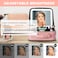 MocadoTravel Makeup Bag with LED Lighted Mirror Travel Makeup Organizer Makeup Case with 3 Color Lighted Setting and 10x Magnifying Mirror Portable Storage and Adjustable Dividers Makeup BoxPink