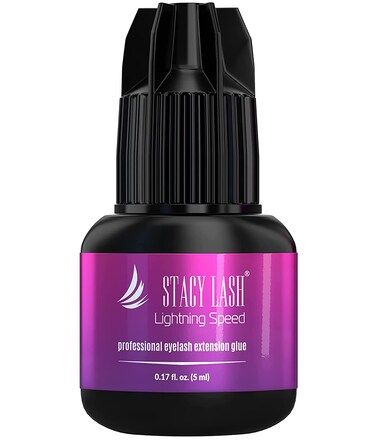 Lightning Speed Eyelash Extensions Glue  Stacy Lash 5ml 017 floz  03 Sec DryRetention  68 WeeksBlack AdhesiveProfessional Supplies