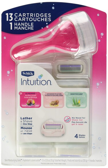 Schick Intuition Variety Pack 13 Refills w Razor Handle